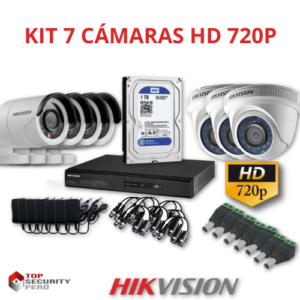 KIT 7 CÁMARAS DE SEGURIDAD HD 720P HIKVISION 8 KIT 7 CÁMARAS DE SEGURIDAD HD 720P HIKVISION - Imagen 1