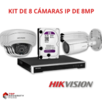 KIT DE 8 CÁMARAS IP DE 8MP