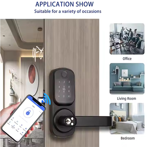 TB-F2306 - Cerradura Inteligente de Apertura por Celular, Huella, Tarjeta, Clave y Llave 2 230601
